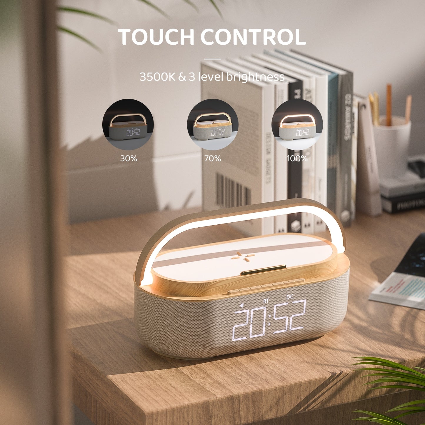 AuraCharge - Digital Wireless Charger Alarm Clock