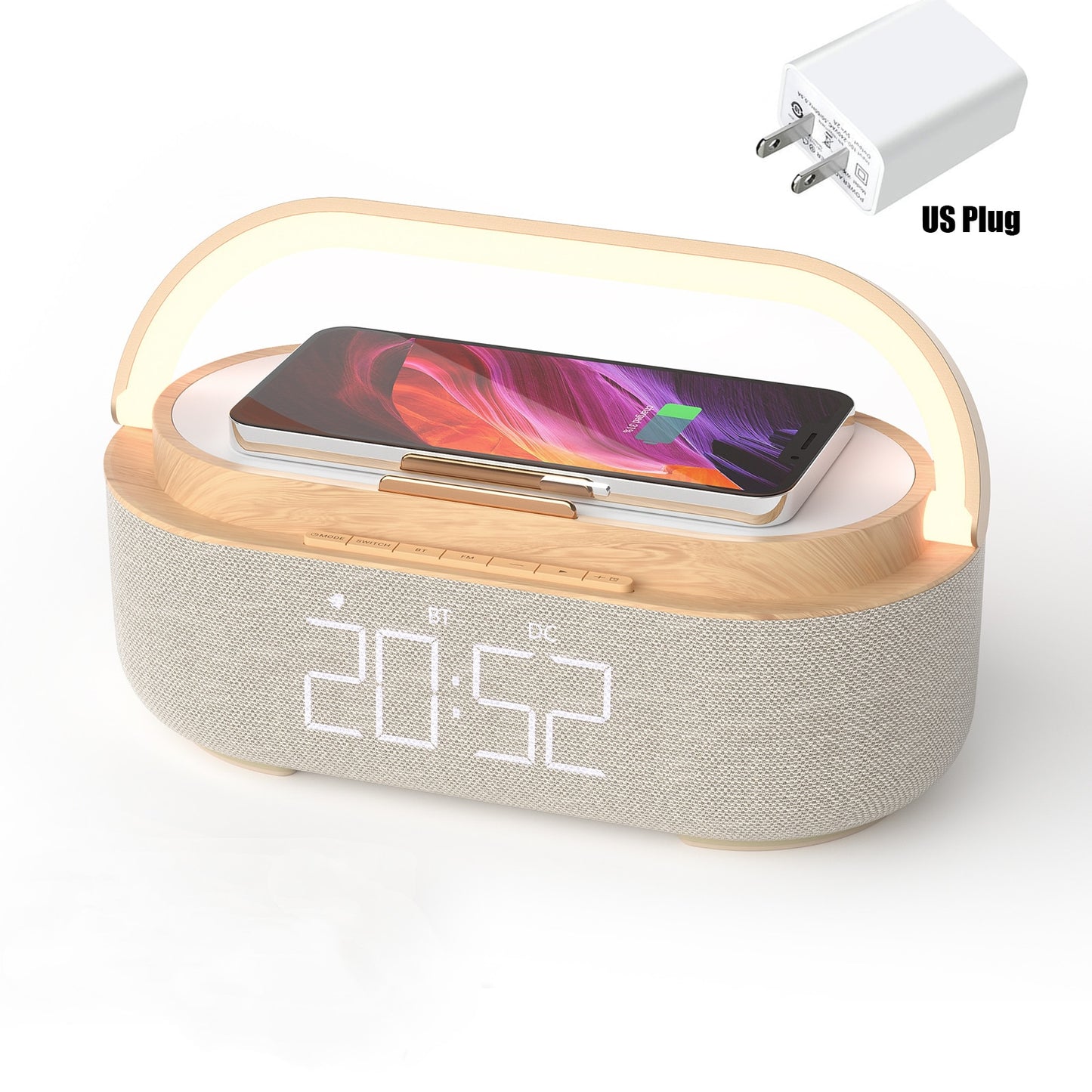 AuraCharge - Digital Wireless Charger Alarm Clock