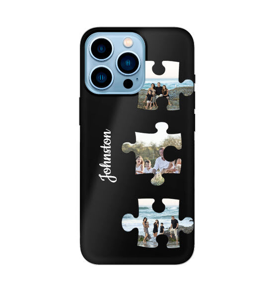 Custom Apple iPhone 15 Pro Max Puzzle Everyday Phone Case (Black)