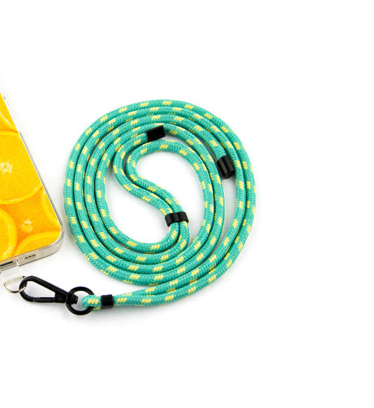 Crossbody Phone Cord Universal Mint green and Yellow