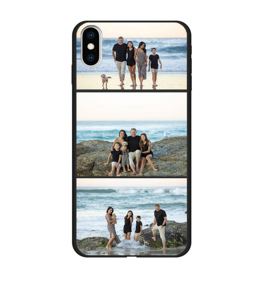 Custom Triple The Fun Apple iPhone Xs Max Everyday Phone Case (Black)