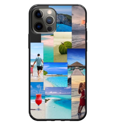 digitalphonestore-com Black Custom Apple iPhone 12 / iPhone 12 Pro Aesthetic Collage Everyday Phone Case (Black)