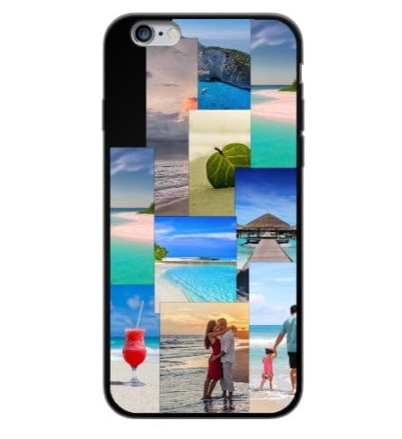digitalphonestore-com Black Custom Apple iPhone 6 / 6s Aesthetic Collage Everyday Phone Case (Black)