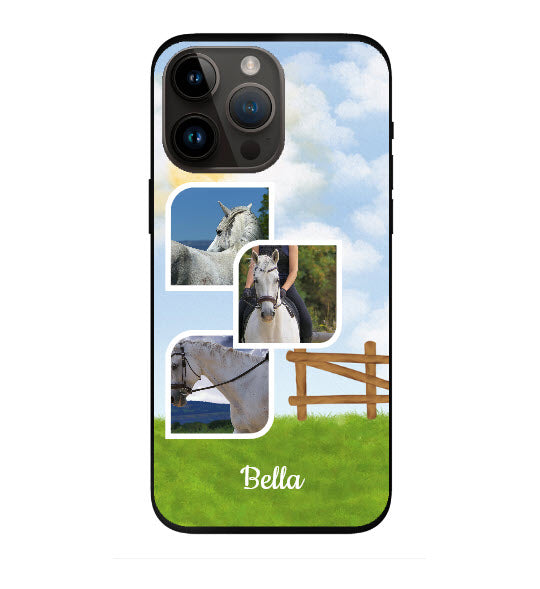 Custom Apple iPhone 14 Pro Max Equestrian Everyday Phone Case (Black)