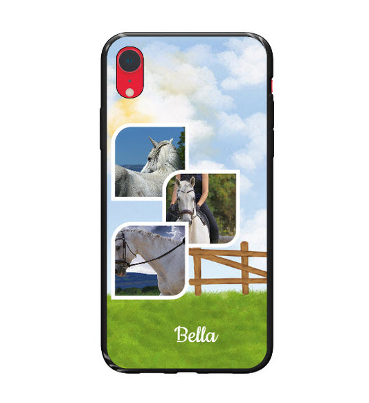 Custom Apple iPhone Xr Equestrian Everyday Phone Case (Black)