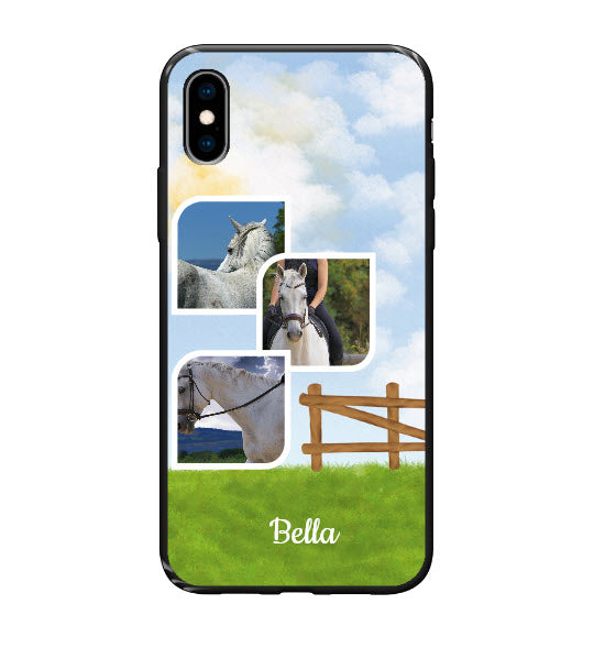 Custom Apple iPhone X / Xs Equestrian Everyday Phone Case (Black)