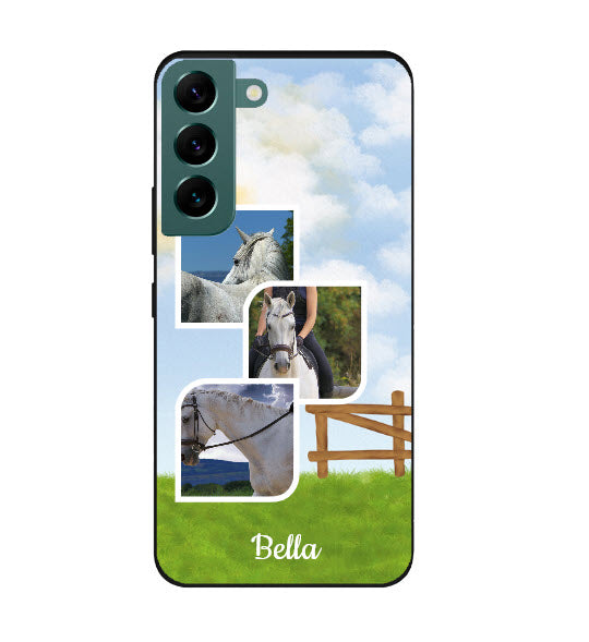 Custom Samsung Galaxy S22 Equestrian Everyday Phone Case (Black)