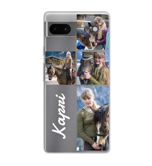 Custom Google Pixel 6a Name Grid Everyday Phone Case