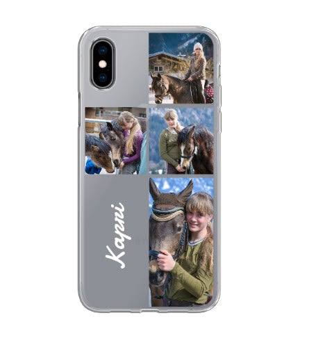 Custom Apple iPhone X / Xs Name Grid Everyday Phone Case