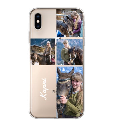 Custom Apple iPhone Xs Max Name Grid Everyday Phone Case