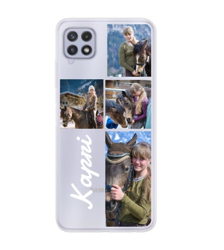 Custom Samsung Galaxy A22 4G Name Grid Everyday Phone Case