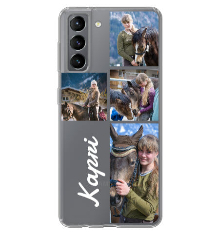 Custom Samsung Galaxy S21 5G Name Grid Everyday Phone Case