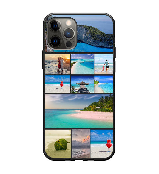 Custom Apple iPhone 12 / iPhone 12 Pro Photo Roll Everyday Phone Case (Black)