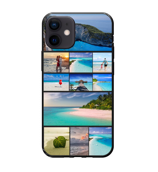 Custom Apple iPhone 12 mini Photo Roll Everyday Phone Case (Black)