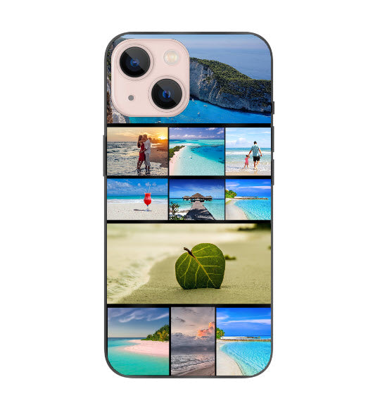 Custom Apple iPhone 13 Photo Roll Everyday Phone Case (Black)