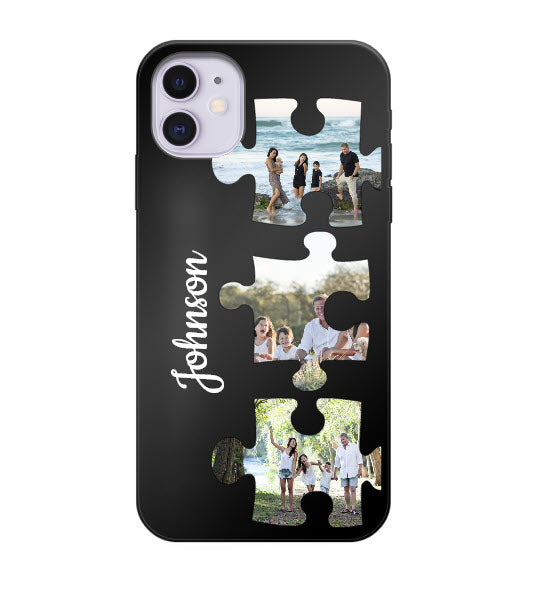 Custom Apple iPhone 11 Puzzle Everyday Phone Case (Black)