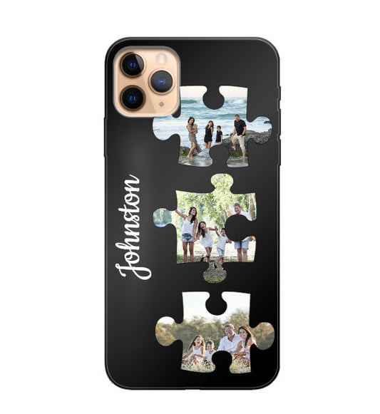 Custom Apple iPhone 11 Pro Max Puzzle Everyday Phone Case (Black)