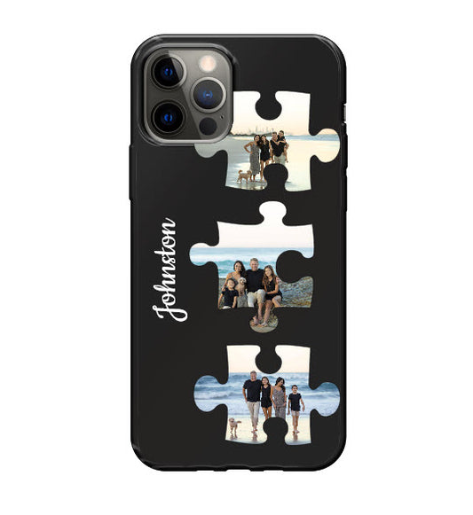 Custom Apple iPhone 12 / iPhone 12 Pro Puzzle Everyday Phone Case (Black)