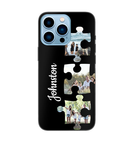 Custom Apple iPhone 13 Pro Puzzle Everyday Phone Case (Black)