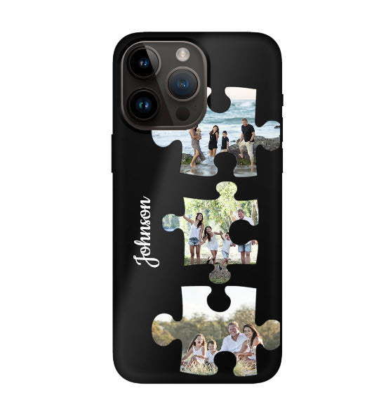 Custom Apple iPhone 14 Pro Max Puzzle Everyday Phone Case (Black)