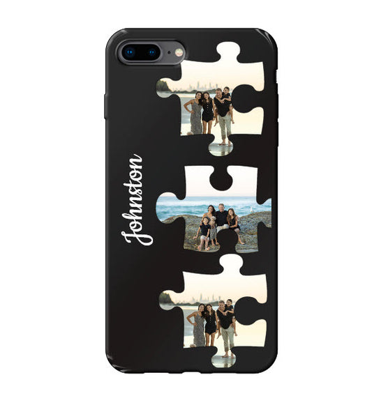 Custom Apple iPhone 7 Plus / 8 Plus Puzzle Everyday Phone Case (Black)