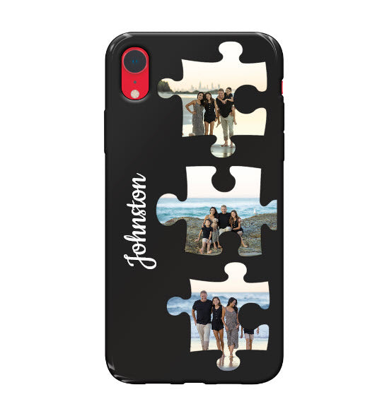 Custom Apple iPhone Xr Puzzle Everyday Phone Case (Black)