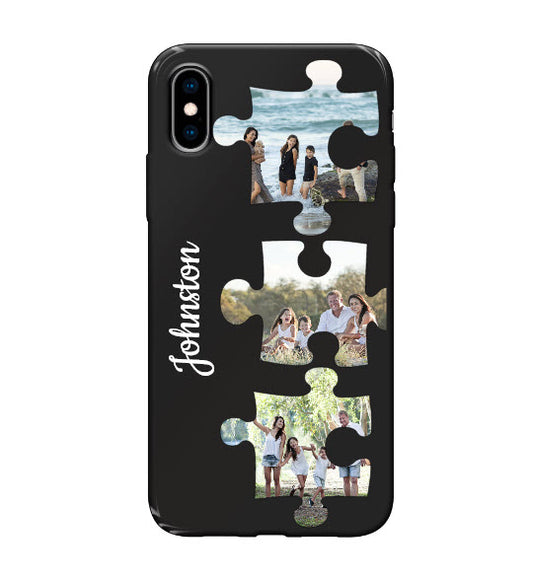 Custom Apple iPhone X / Xs Puzzle Everyday Phone Case (Black)